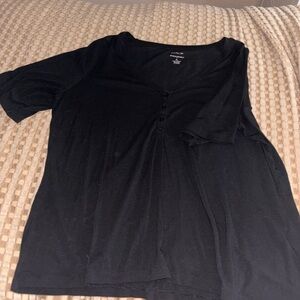 Banana Republic Black Short Sleeve Top